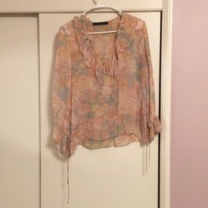 Zara floral blouse